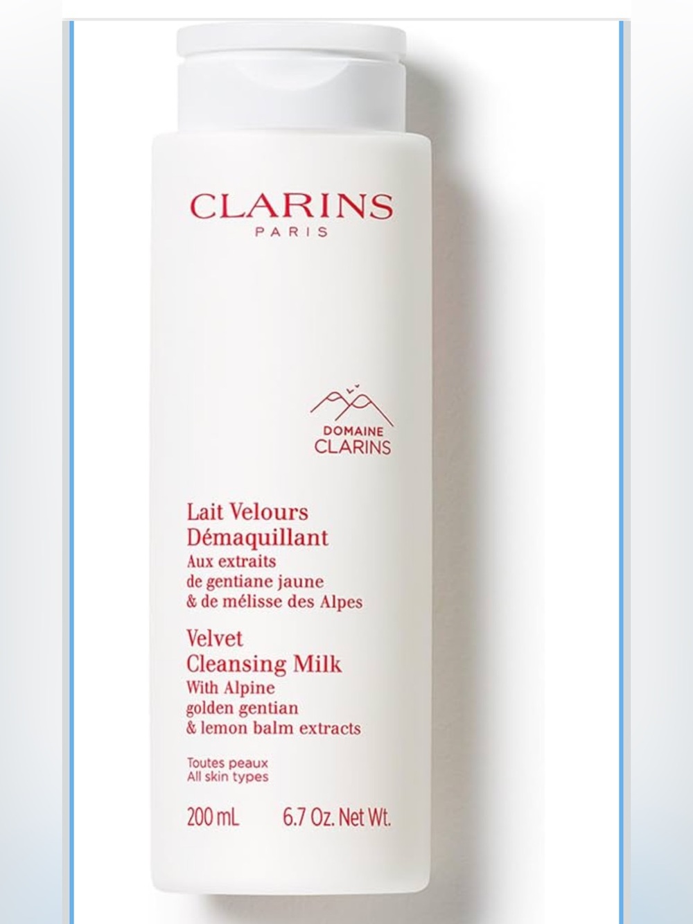 Clarins Velvet Cleansing Milk Cleanses, Hydrates and Balances Skin's Microbiota